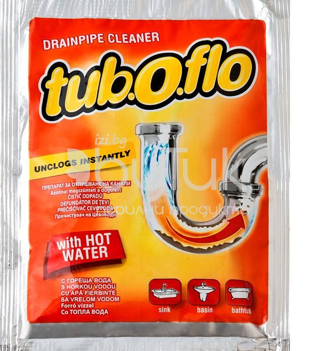 Tuboflo гранули за отпушване канали, активират се с топла вода 60 гр.