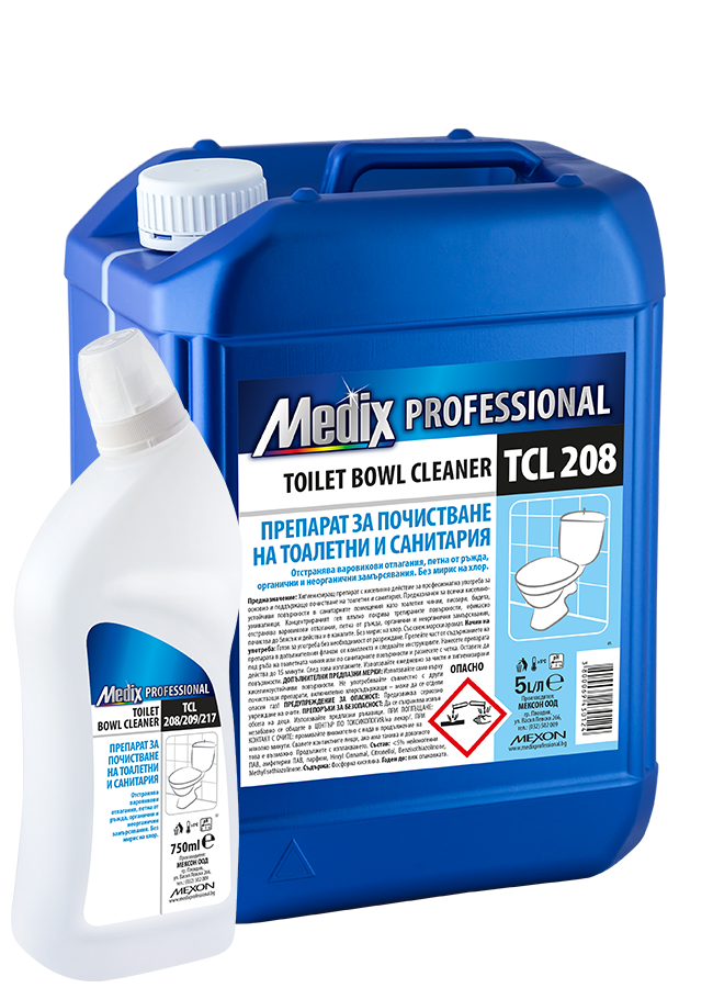 TOILET BOWL CLEANER TCL 208 Препарат за почистване на тоалетни и санитария (океан)