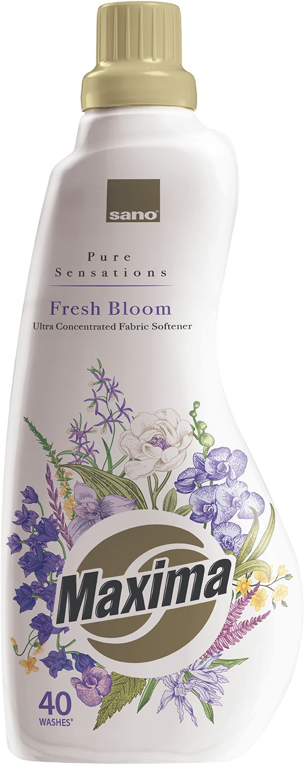Омекотител Sano Maxima Fresh Bloom, 1 литър, 40 пранета