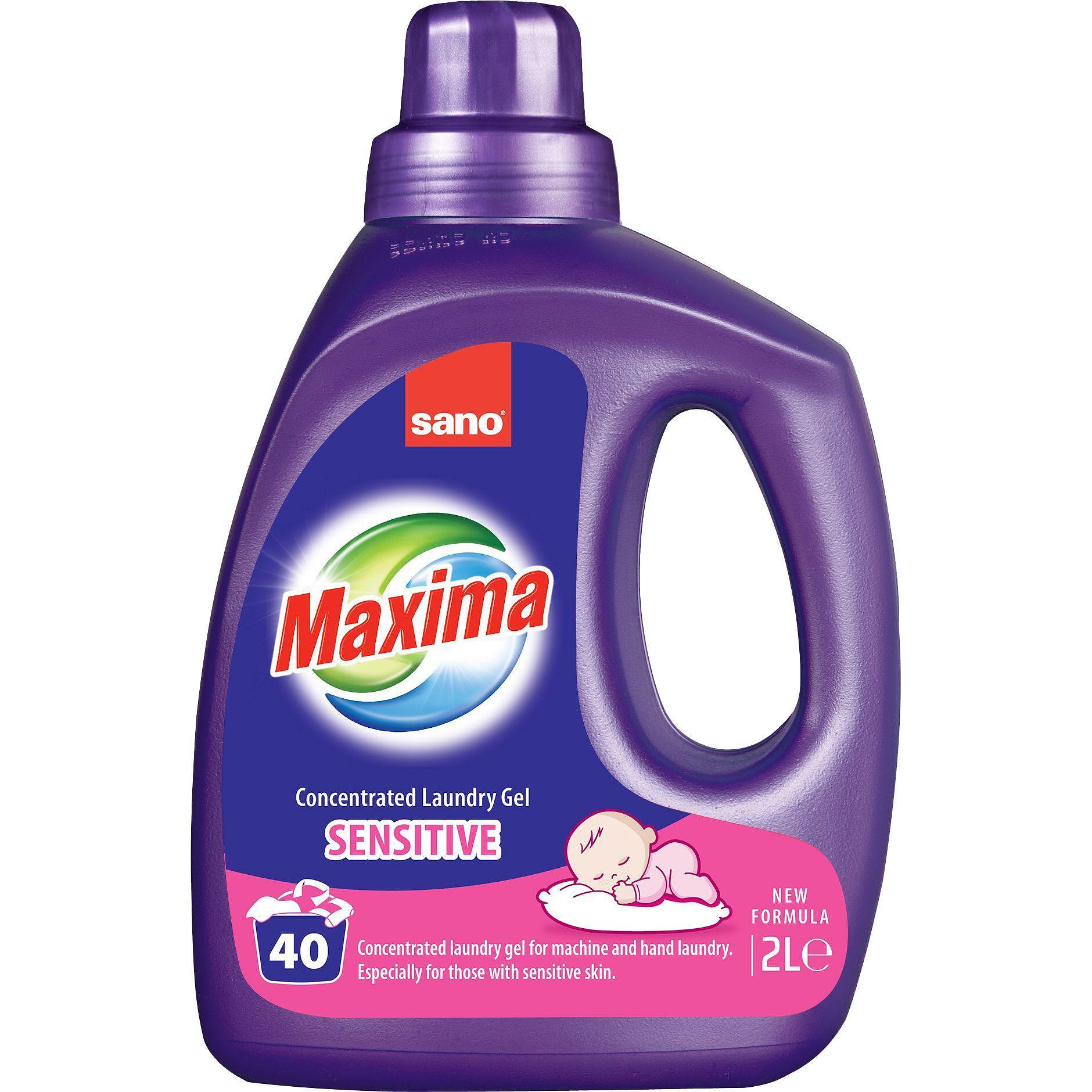 Sano Maxima Sensitive течен перилен препарат, 40 пранета 2 л